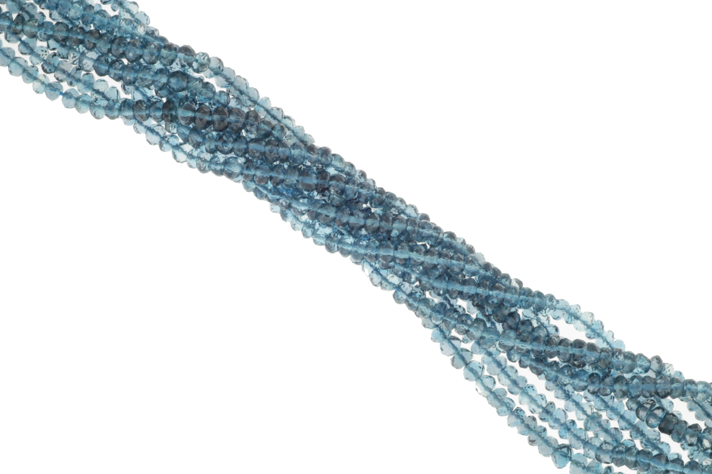 London Blue Topaz 4mm Faceted Rondelles