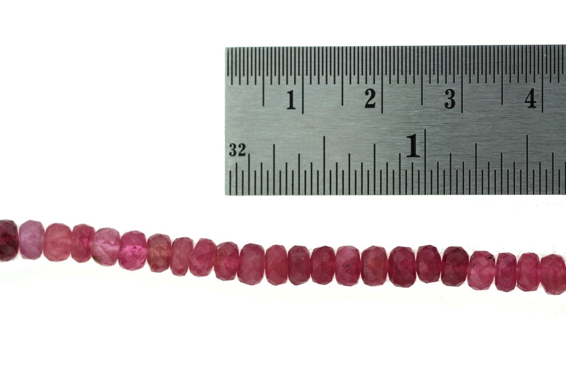 Pink Tourmaline 4.5mm Faceted Rondelles