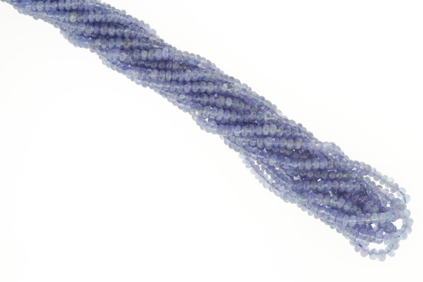 Blue Tanzanite 3mm Smooth Rondelles