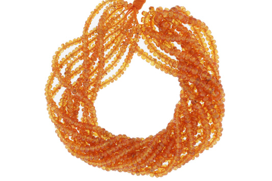 Spessartite Garnet 3mm Faceted Rondelles