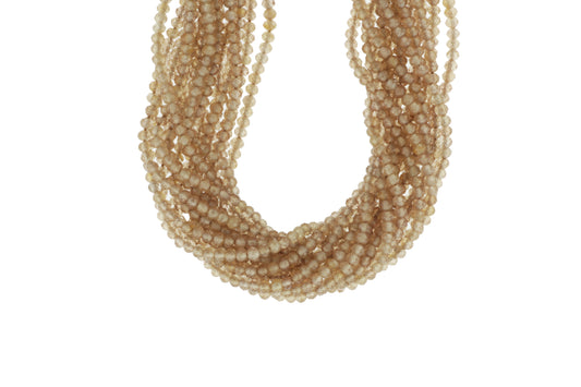 Natural Brown Zircon 3mm Faceted Rondelles