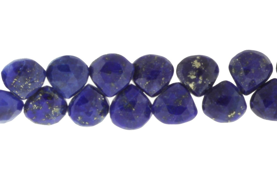 Royal Blue Lapis Lazuli 5mm Faceted Heart Shaped Briolettes