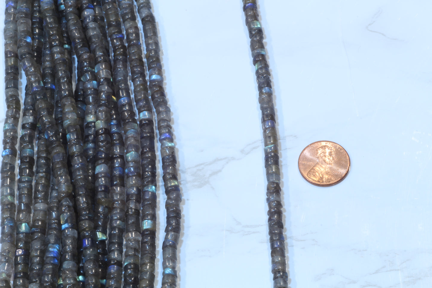 Blue Labradorite 5mm Smooth Tires