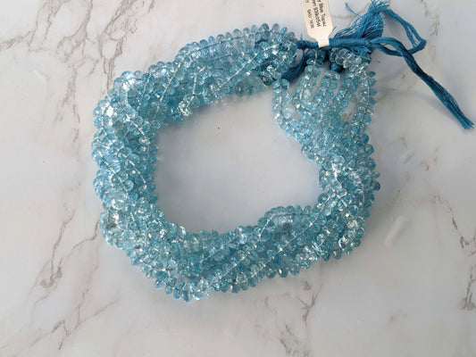 Sky Blue Topaz 7mm Faceted Rondelles
