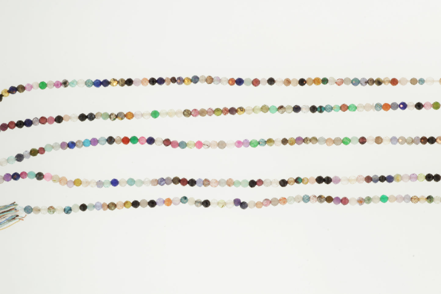 Rainbow Multi Semi Precious 2.5mm Faceted Rounds