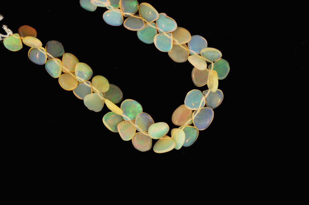 Ethiopian Opal 8mm Smooth Heart Shaped Briolettes