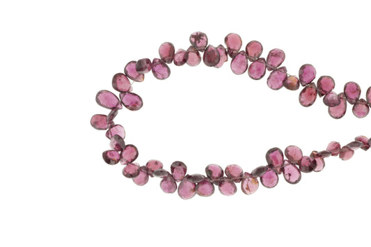 Rhodolite Garnet 9x5mm Faceted Pear Shaped Briolettes