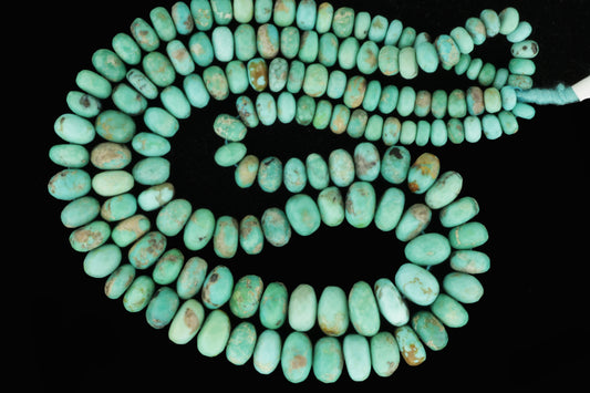 Natural Blue-Green Turquoise 5mm Faceted Rondelles
