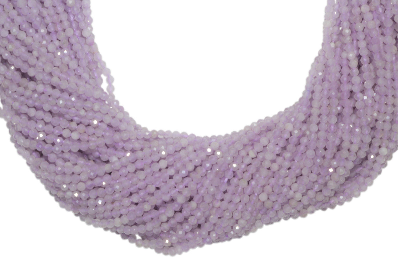 Lavender Amethyst 2.5mm Faceted Rounds