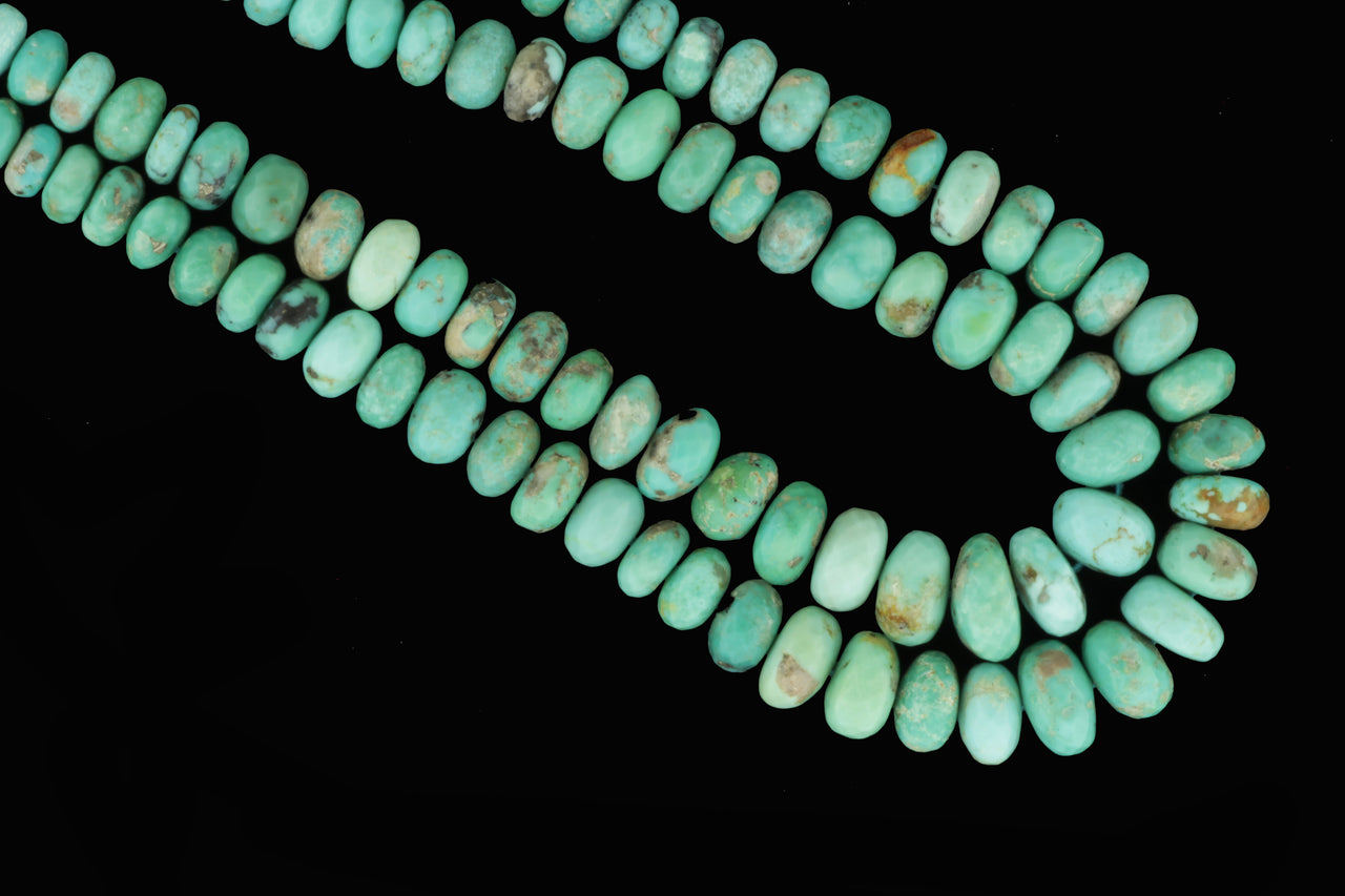 Natural Blue-Green Turquoise 5mm Faceted Rondelles
