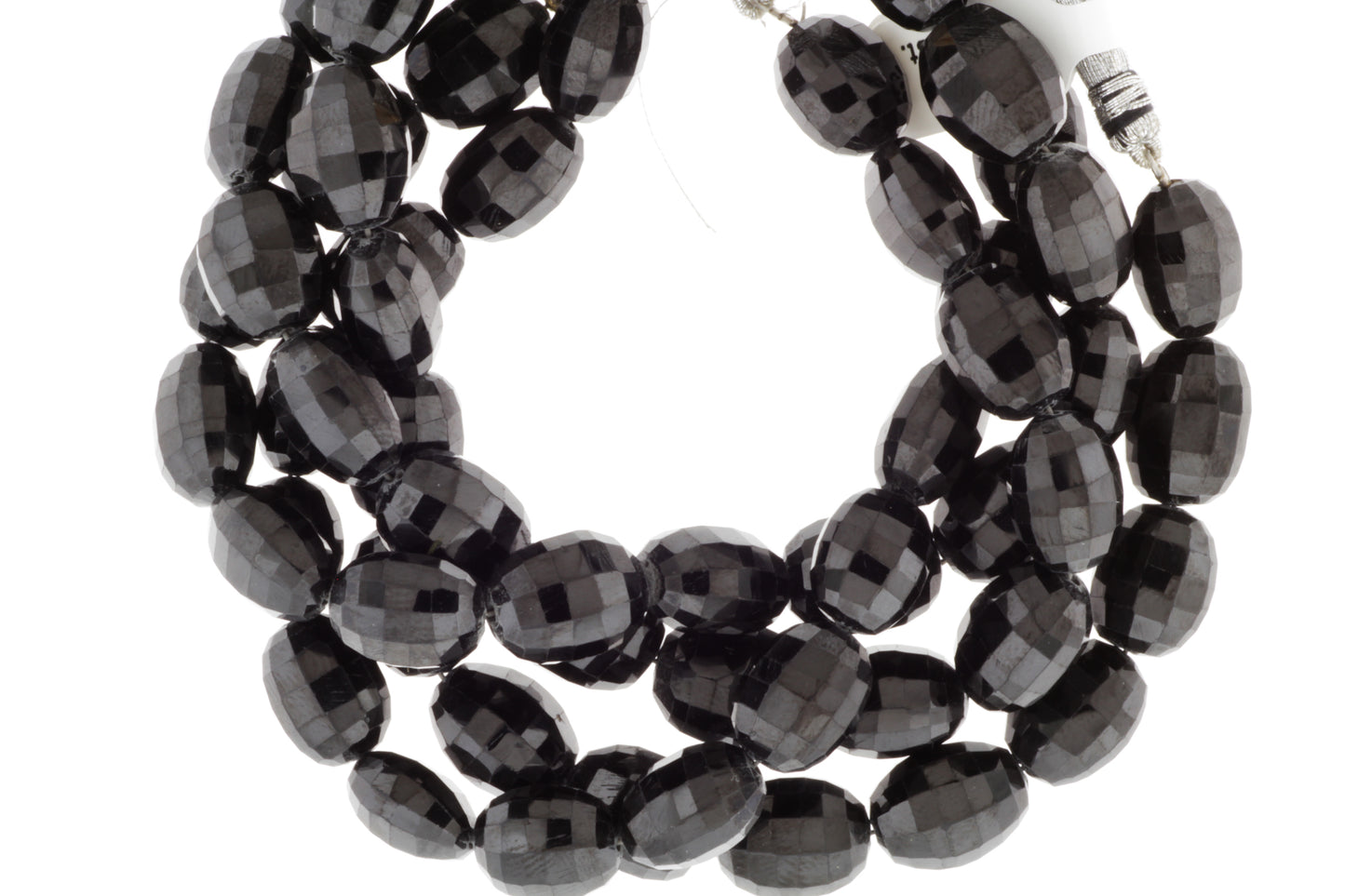Black Spinel 14x10mm Faceted Drums