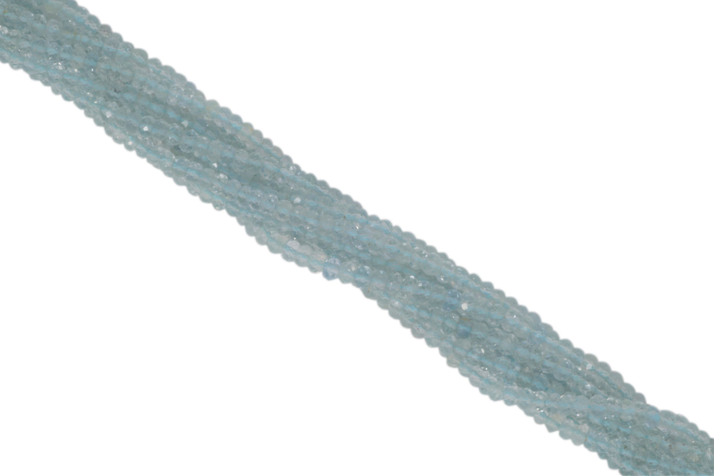Aquamarine 4mm Faceted Rondelles