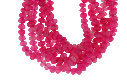 Light Hot Pink Chalcedony 8mm Faceted Rondelles
