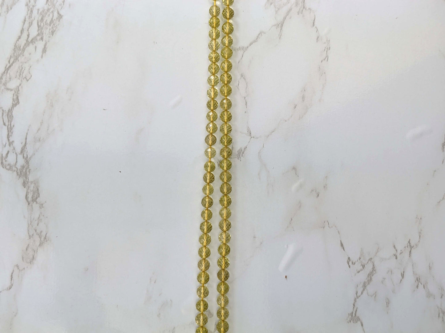 Yellow Lemon Quartz 5mm Faceted Rounds