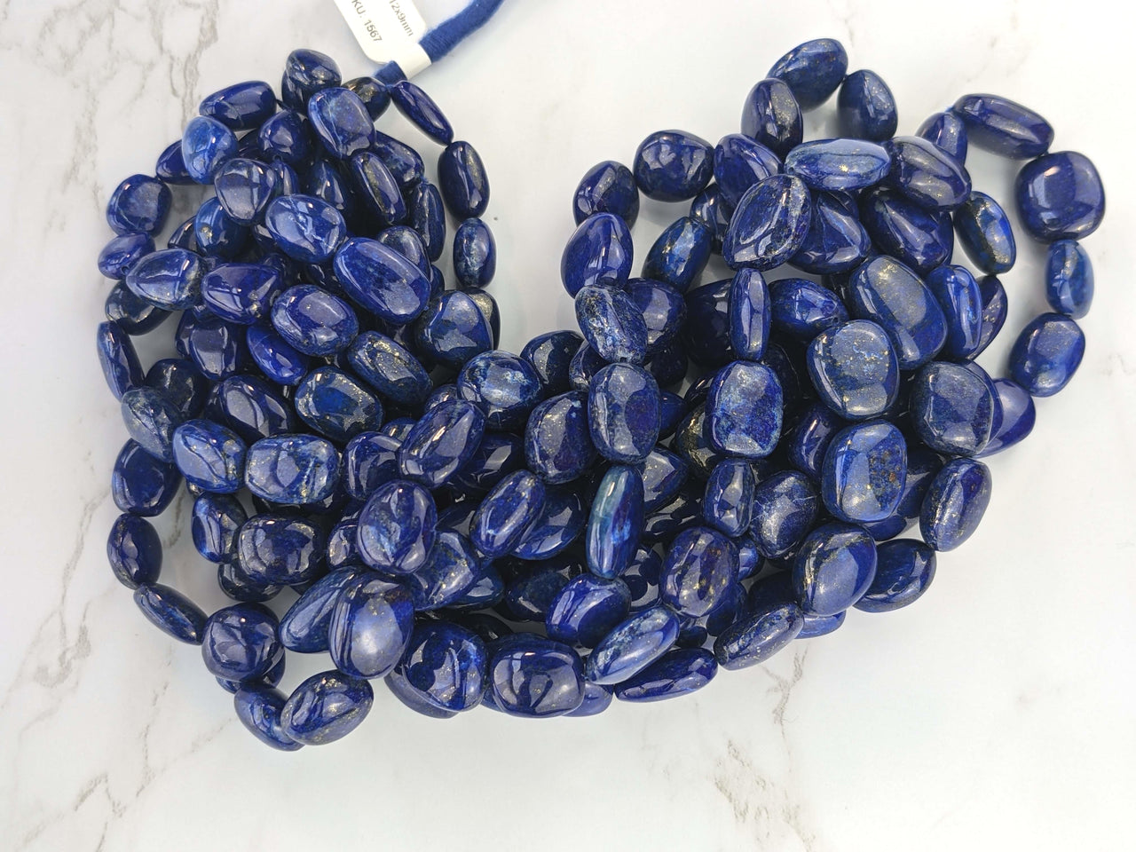 Royal Blue Lapis Lazuli 12x9mm Smooth Nuggets