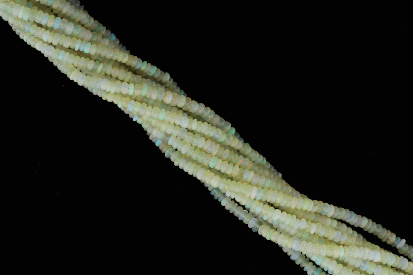 Ethiopian Opal 4mm Smooth Rondelles