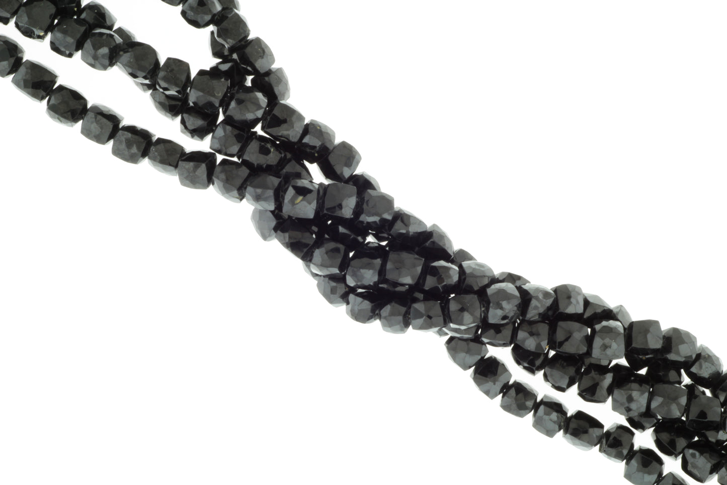 Black Spinel 5mm Faceted Cubes