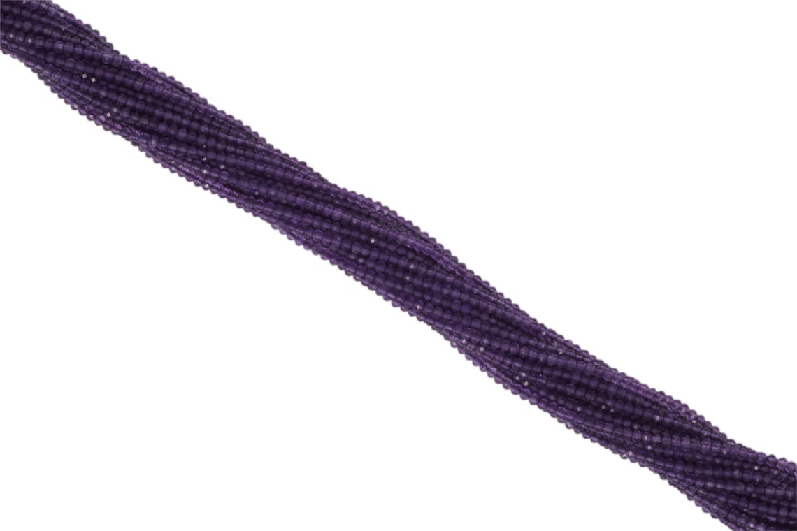 Purple Amethyst 2.5mm Faceted Rounds