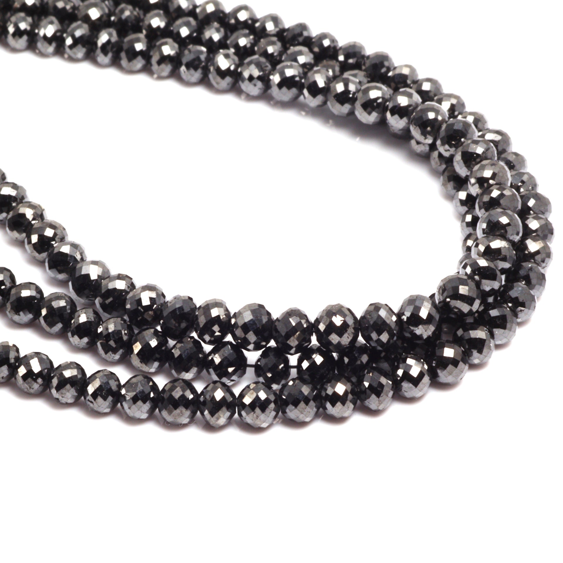 AAA quality black moissanite diamond beads /108.17 ct loose diamond beads  /best