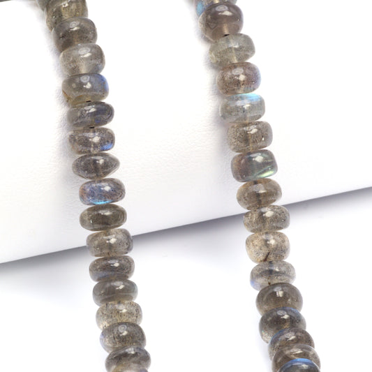 Blue Labradorite 7mm Smooth Rondelles