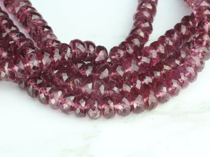 AAA Rhodolite Garnet 5mm Faceted Rondelles