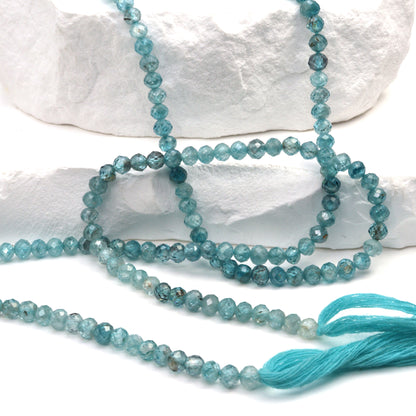 Ombre Blue Zircon 3.5mm Faceted Rondelles