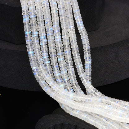 AA Blue Rainbow Moonstone 5mm Faceted Tires