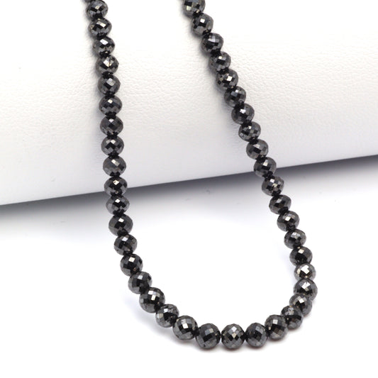 Black Diamond 3.5mm Faceted Rondelles