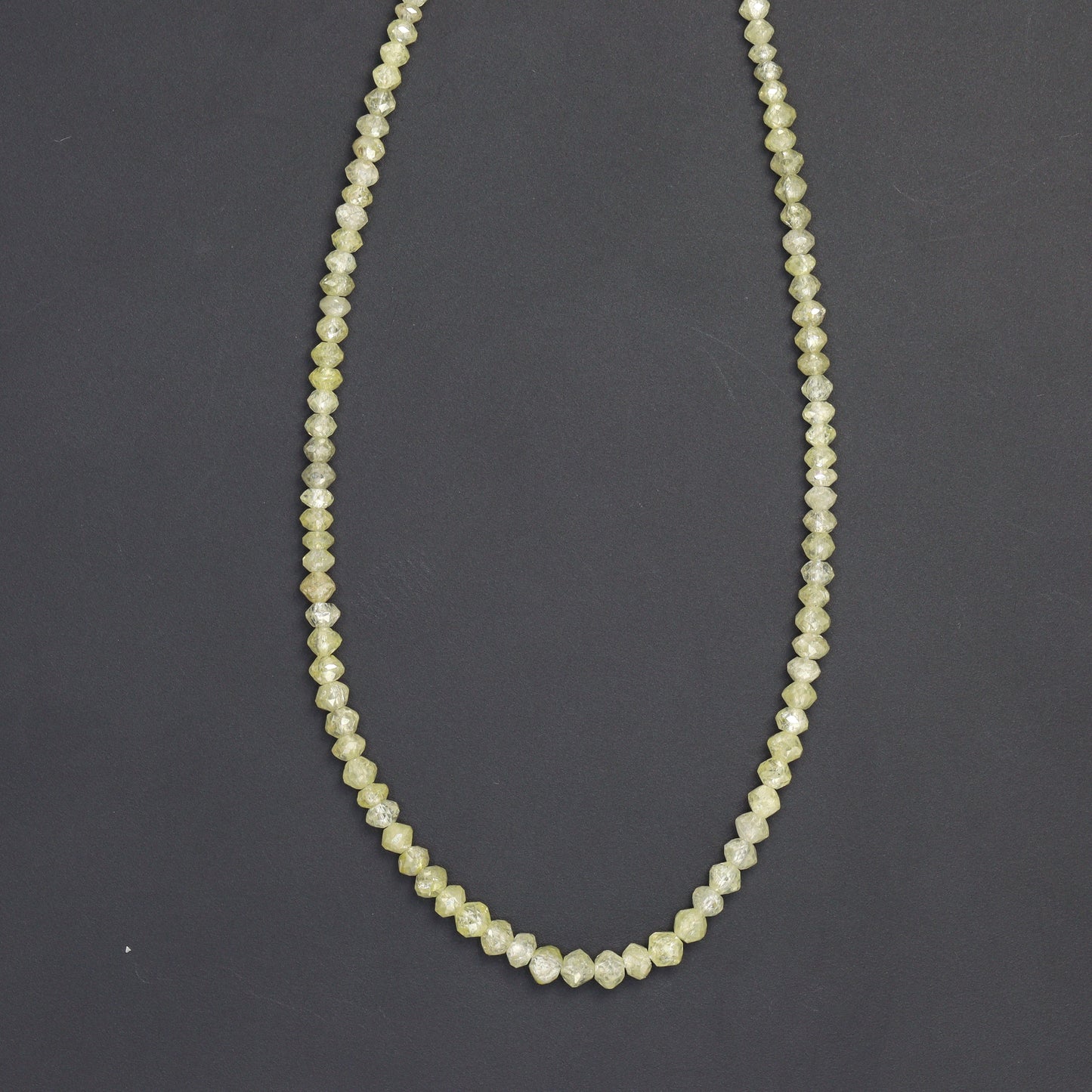 Champagne Diamond 2mm - 2.6mm Hand Faceted Rondelles Bead Strand