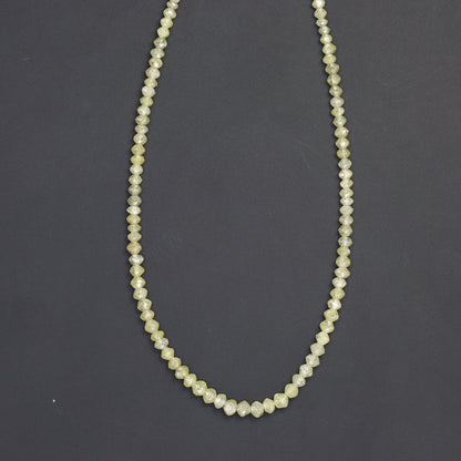 Champagne Diamond 2mm - 2.6mm Hand Faceted Rondelles Bead Strand
