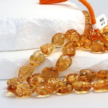 AA Yellow Citrine 14x10mm Smooth Nuggets Bead Strand