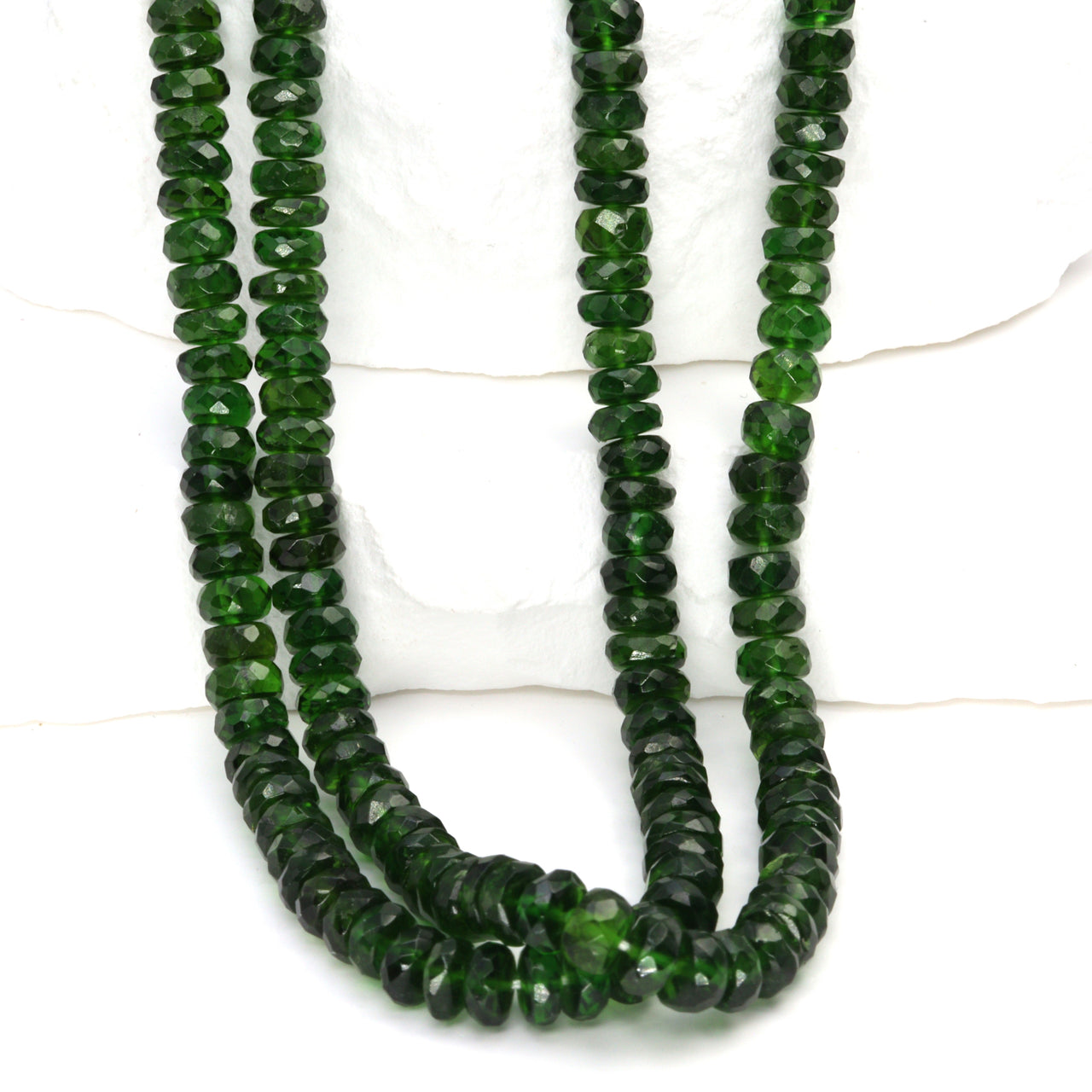 Green Chrome Diopside 5mm Faceted Rondelles