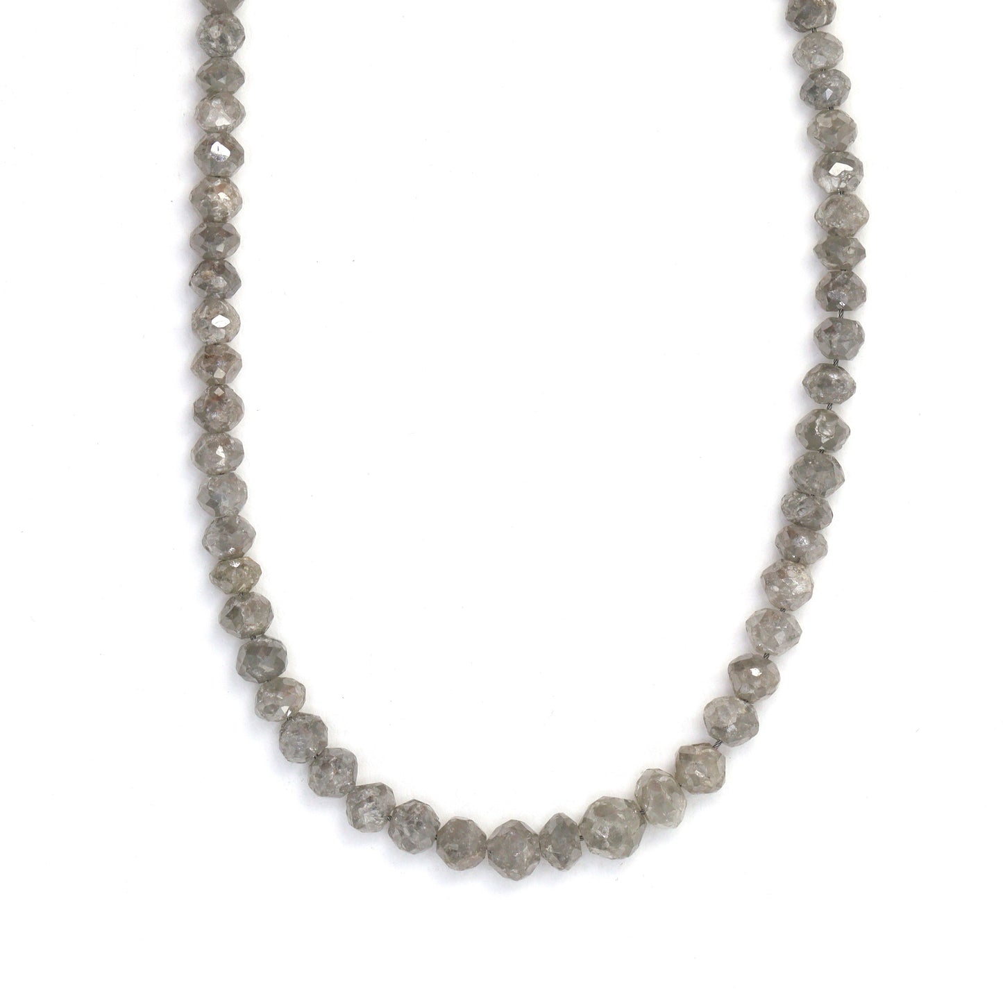 Gray Diamond 2.7mm Faceted Rondelles