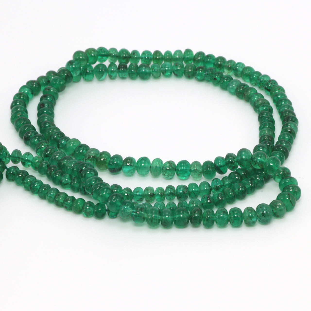 Green Emerald 3mm Smooth Rondelles