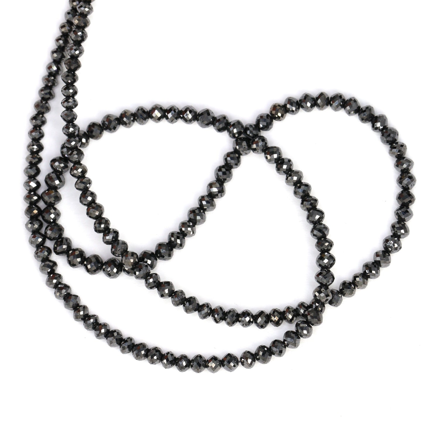 Black Diamond 2.75mm Faceted Rondelles