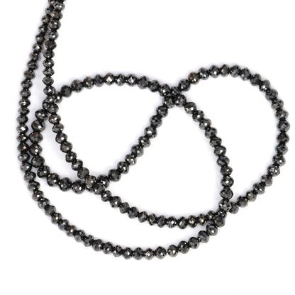 Black Diamond 2.75mm Faceted Rondelles
