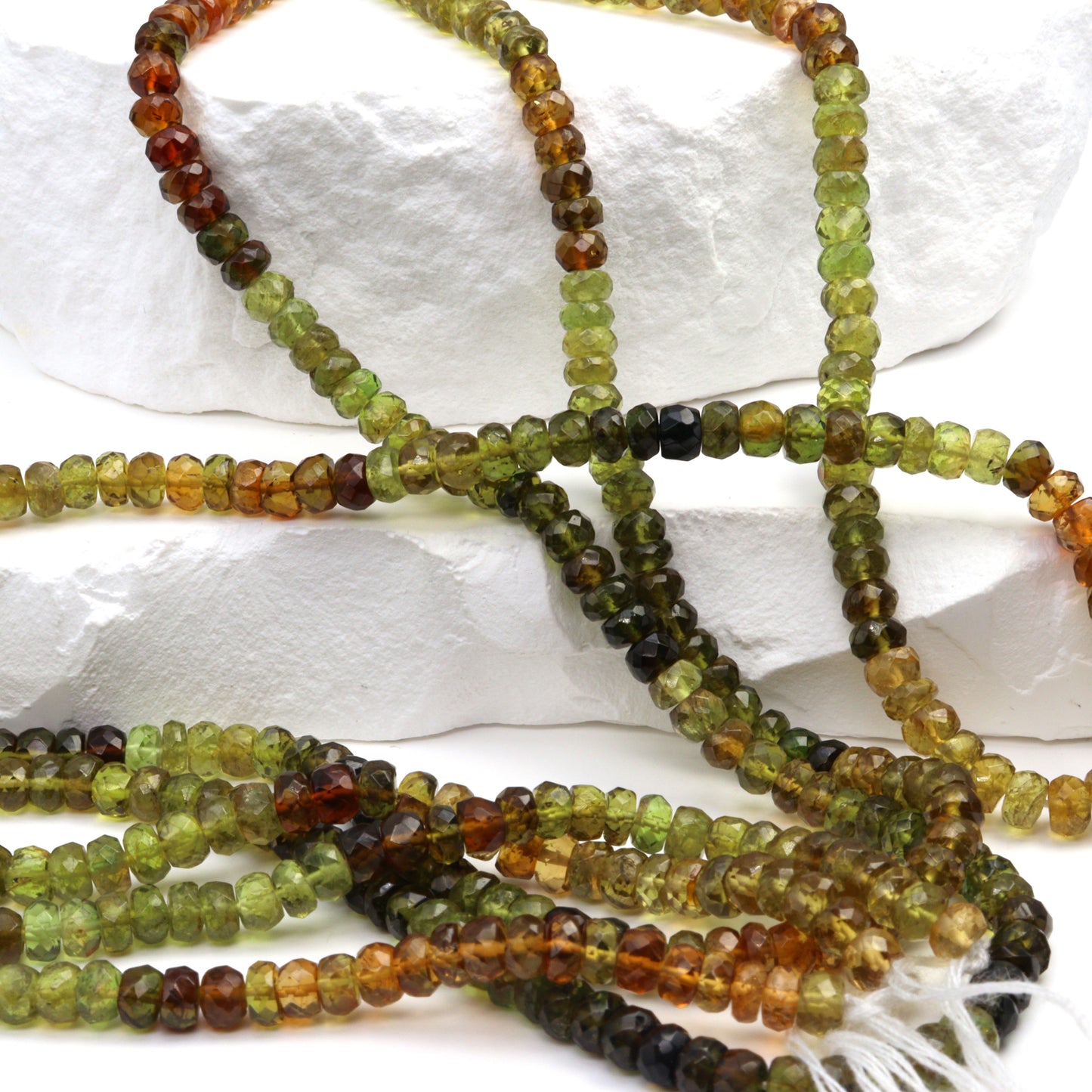 Petro Tourmaline 4mm Faceted Rondelles