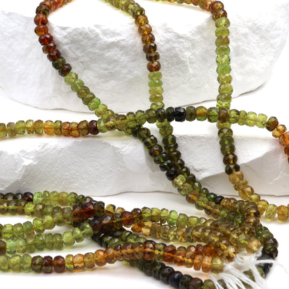 Petro Tourmaline 4mm Faceted Rondelles