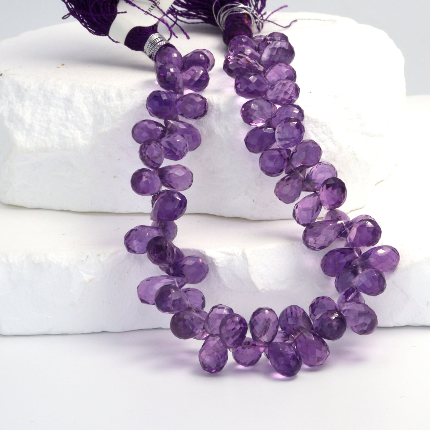 Light Purple Amethyst 8x5mm Faceted Teardrop Briolettes