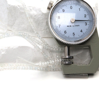 Crystal Quartz 2.5mm Faceted Rondelles