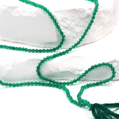 Green Onyx 2.5mm Faceted Rounds Bead Strand