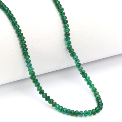 Emerald 2mm - 2.8mm Smooth Rondelles Bead Strand