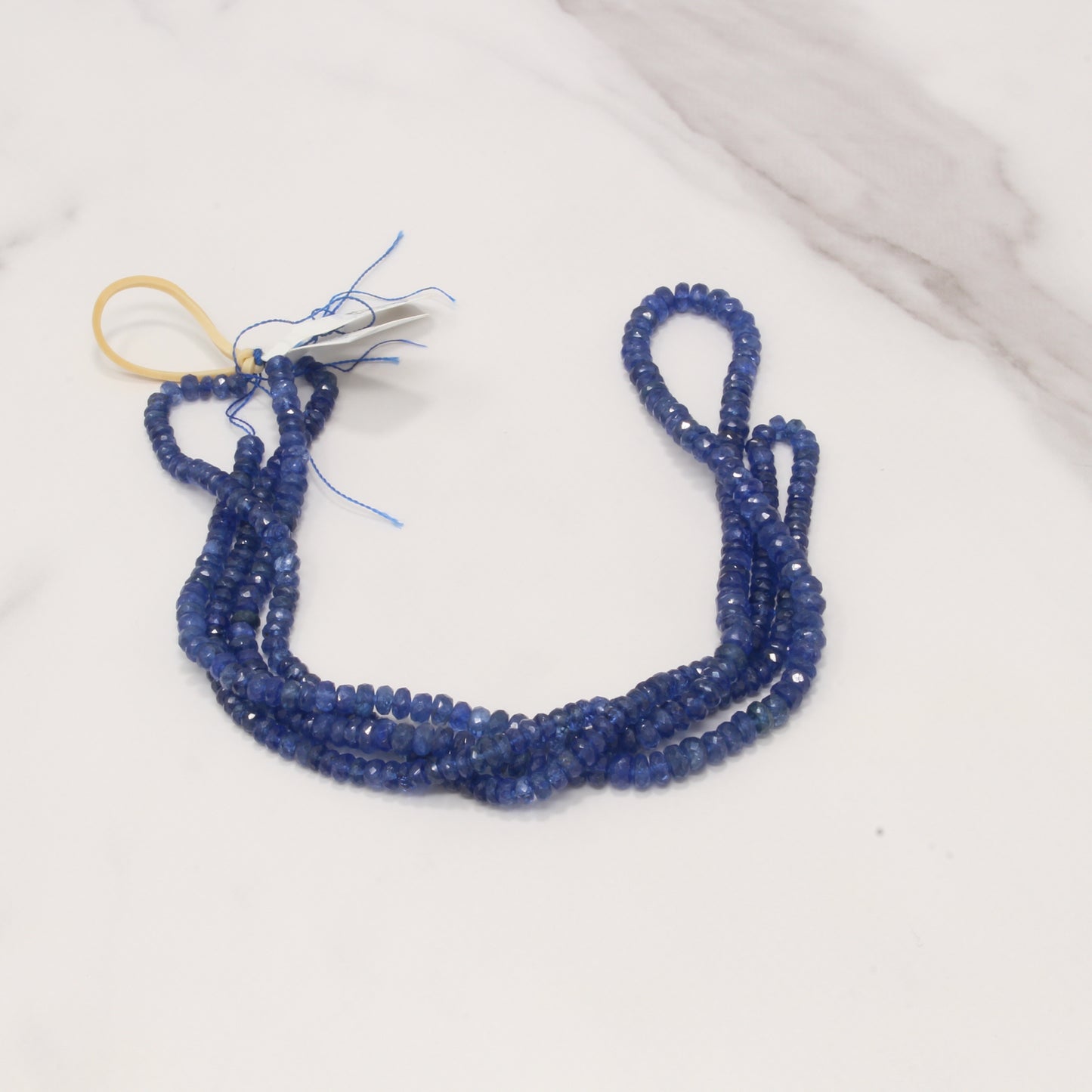 Royal Blue Sapphire 4mm Faceted Rondelles