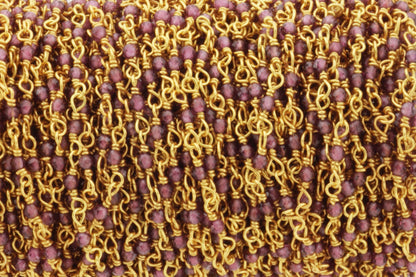 Rhodolite Garnet 2mm Faceted Rounds