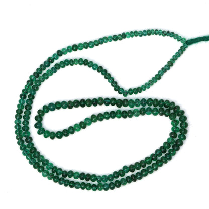 Emerald 2mm - 2.8mm Smooth Rondelles Bead Strand