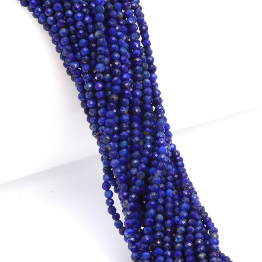 Lapis Lazuli 2mm Faceted Rounds Bead Strand