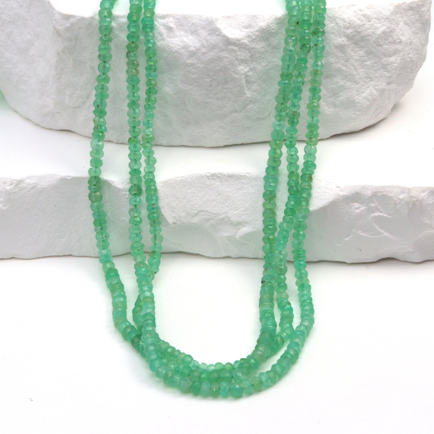 Chrysoprase 2.5mm Faceted Rondelles