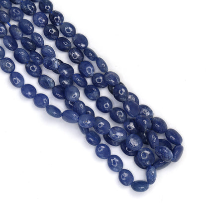 Cornflower Blue Sapphire 5x3mm - 7x5mm Smooth Nuggets Bead Strand
