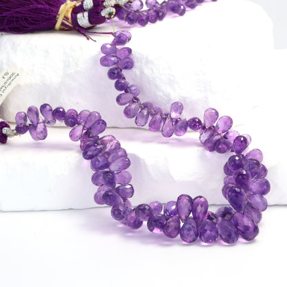 Light Purple Amethyst 6x4mm Faceted Teardrop Briolettes