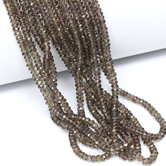 Color Change Garnet 3mm Hand Faceted Rondelles Bead Strand
